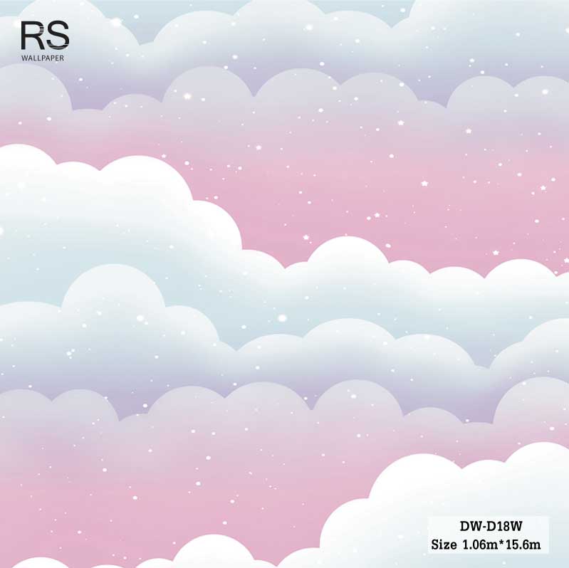 วอลเปเปอร์ ลายท้องฟ้า เมฆ หลากสี DW-D18W