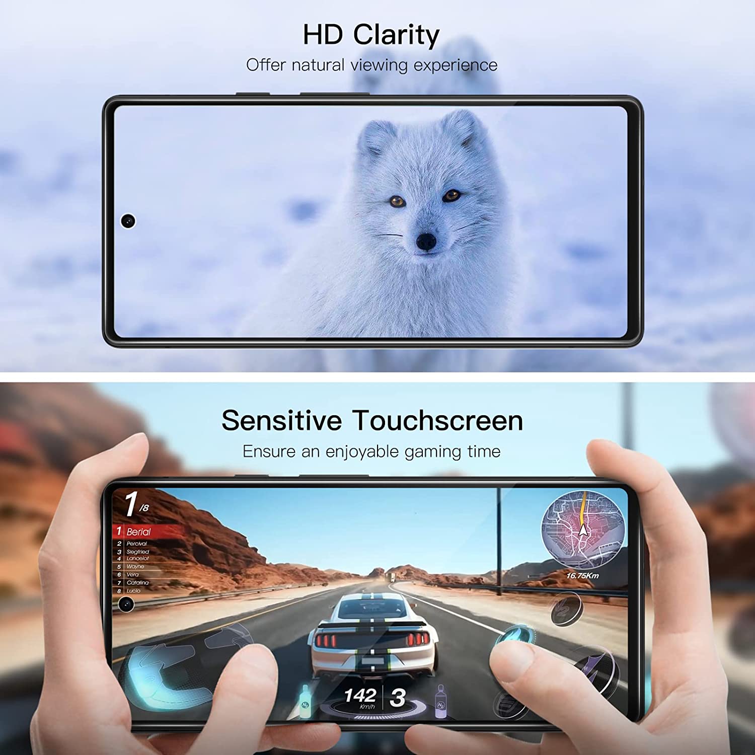 JETech Screen Protector for Google Pixel 6a 2-Pack Each