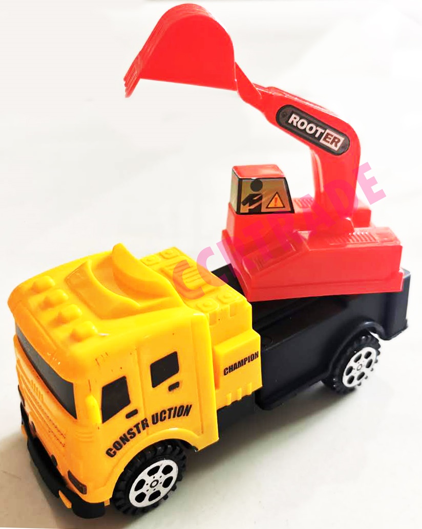 รถก่อสร้างสีสดกล่อง คละแบบ 14.5 ซม.