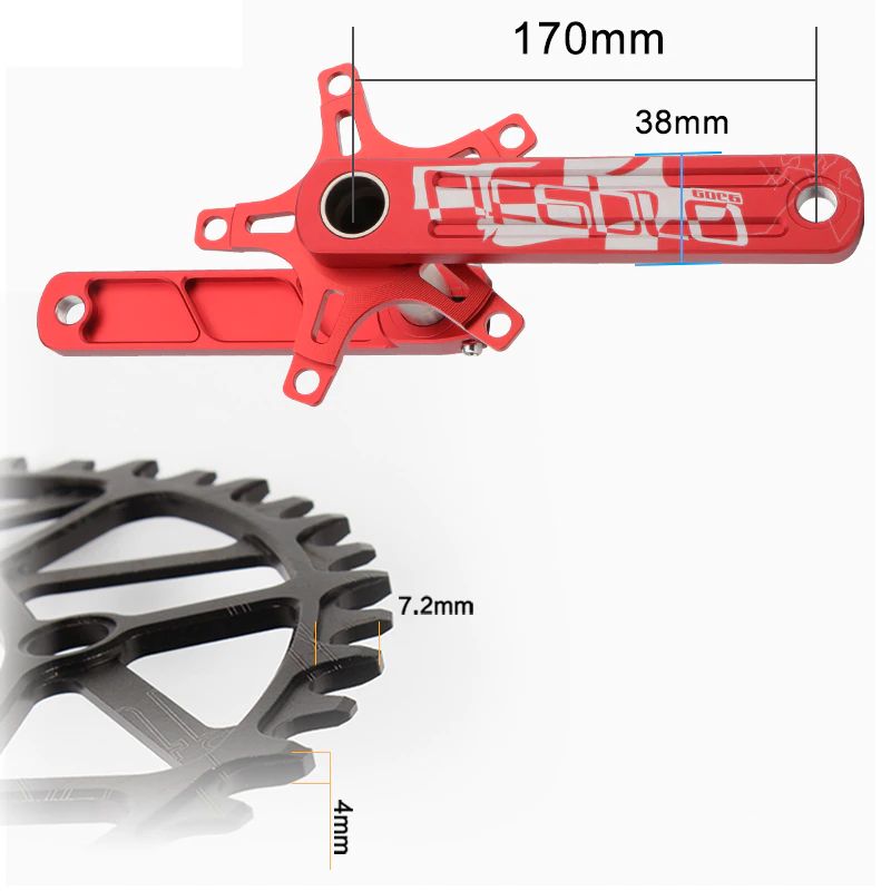 ชุดขาจาน Litepro EDGE Cranks Crank BCD 130 170mm for road bike