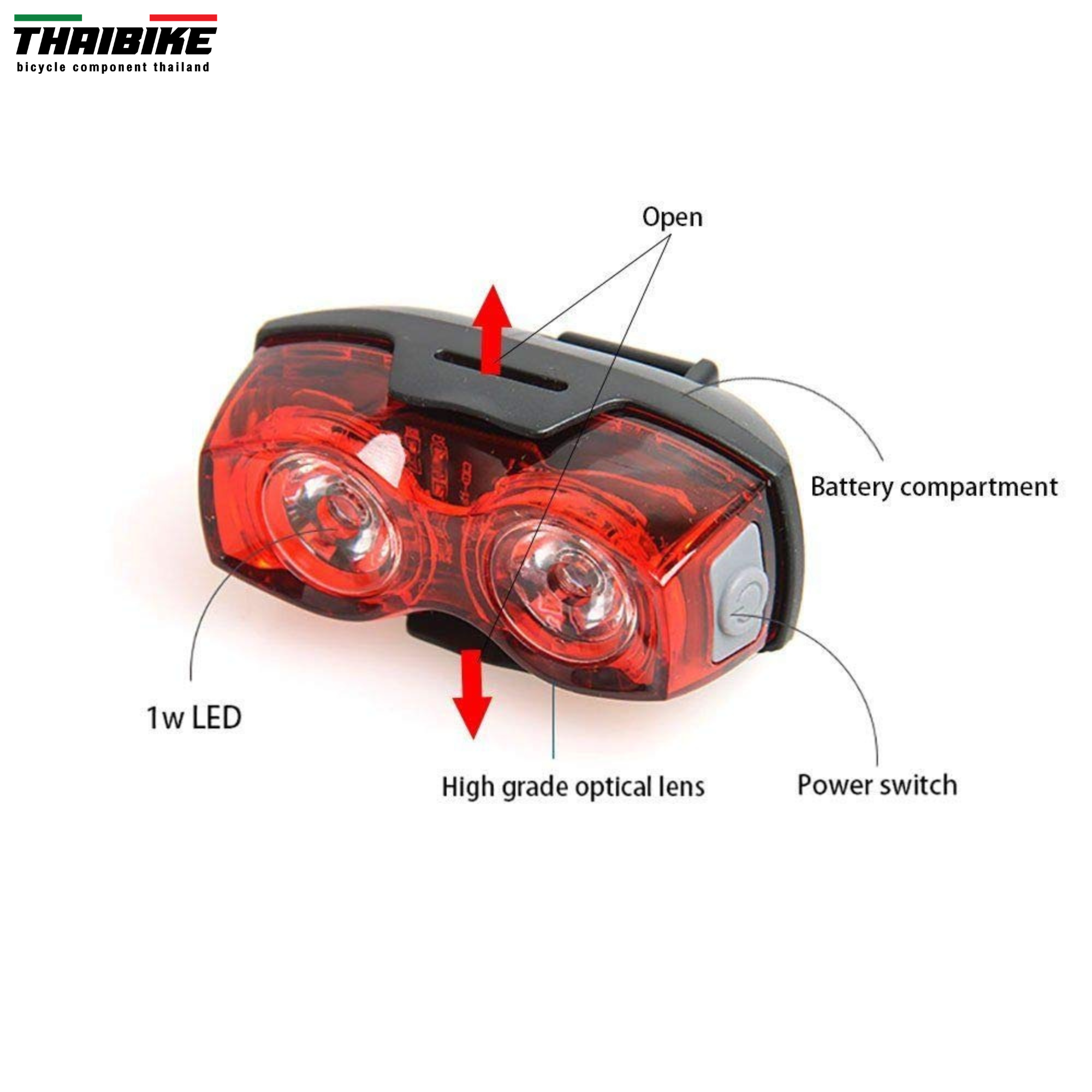 ไฟท้ายจักรยานเสือหมอบ เสือภูเขา BIG EYE THAIBIKE