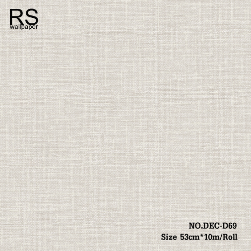 วอลเปเปอร์ลายกระสอบโทนสีครีมตัดด้วยสีขาว(มุก)เงา DEC-D69