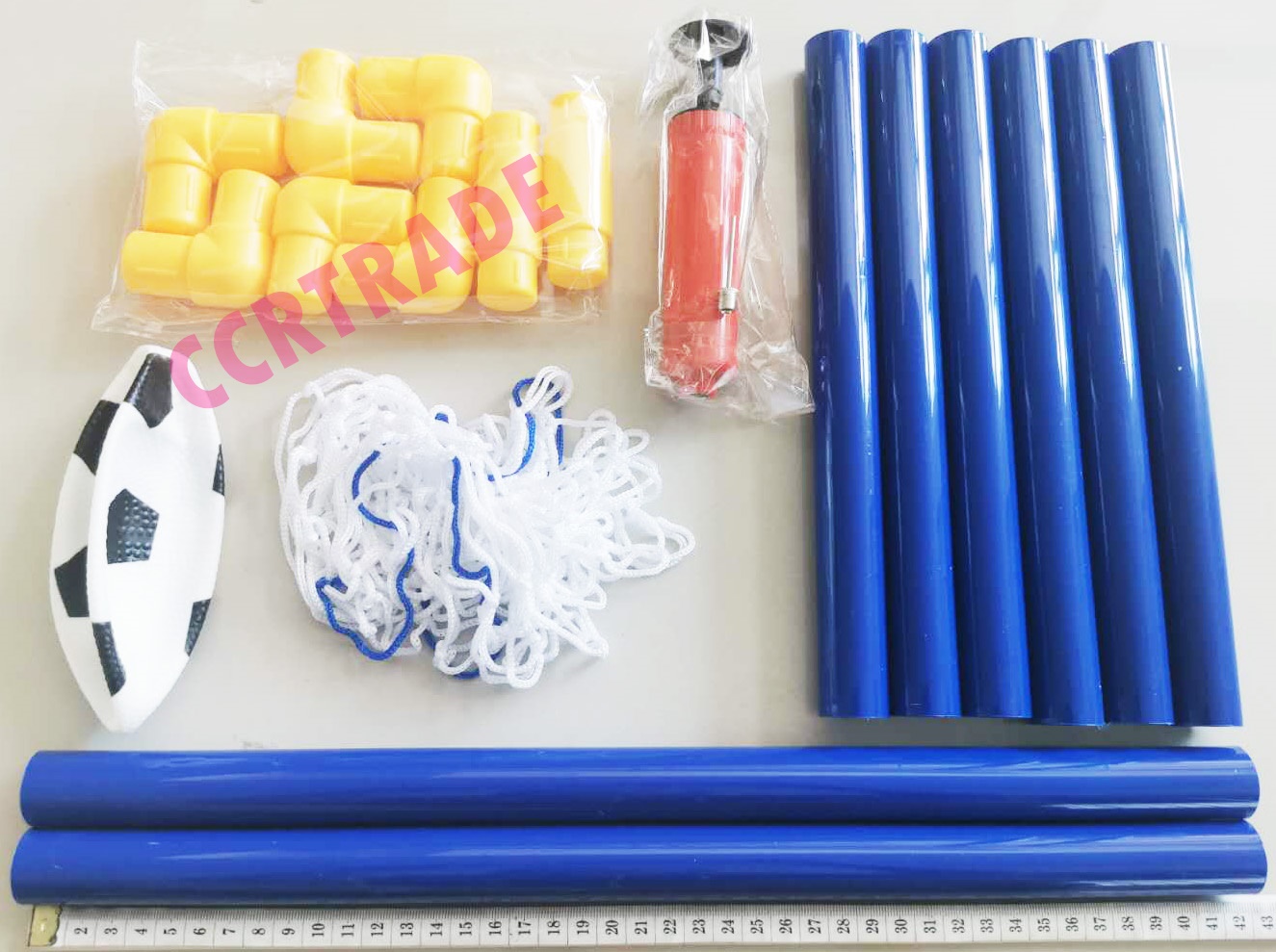 ชุดโกลฟุตบอลตาข่าย+ลูกบอลกล่องจัมโบ้ 63 ซม.(1x3)