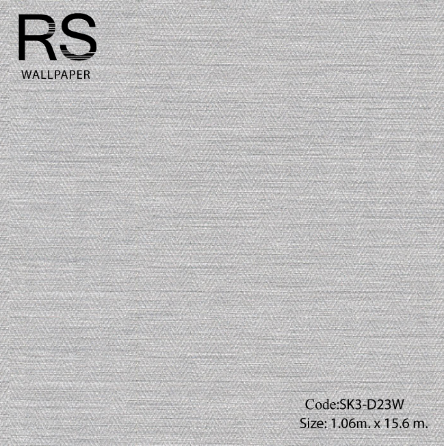วอลเปเปอร์เทกเจอร์ลายบั้งตัววีเล็กพื้นสีเทาแทรกเขียวแก่ SK3-D23W