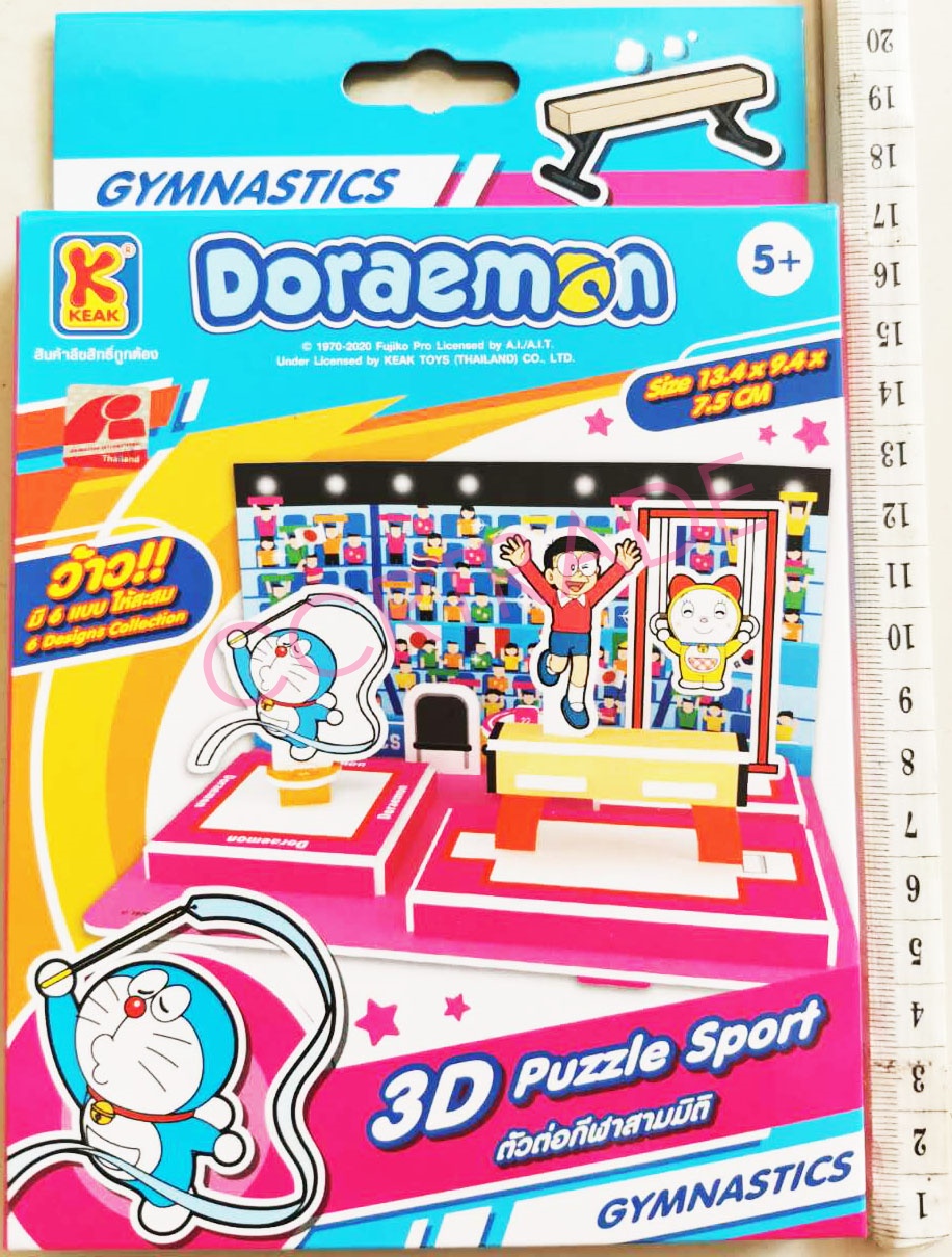 ตัวต่อกีฬาโดราเอม่อน 3 มิติ 6 แบบกล่อง 13x20 ซม.(ลิขสิทธิ์แท้)(1x6)