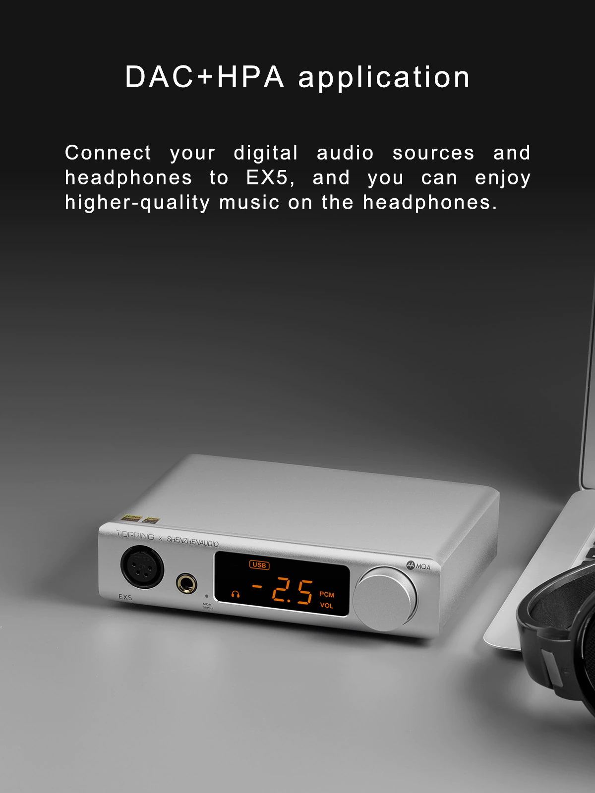 ขาย Topping EX5 DAC& ตั้งโต๊ะรองรับ MQA, Dual Hi-Res ประกันศูนย์ไทย