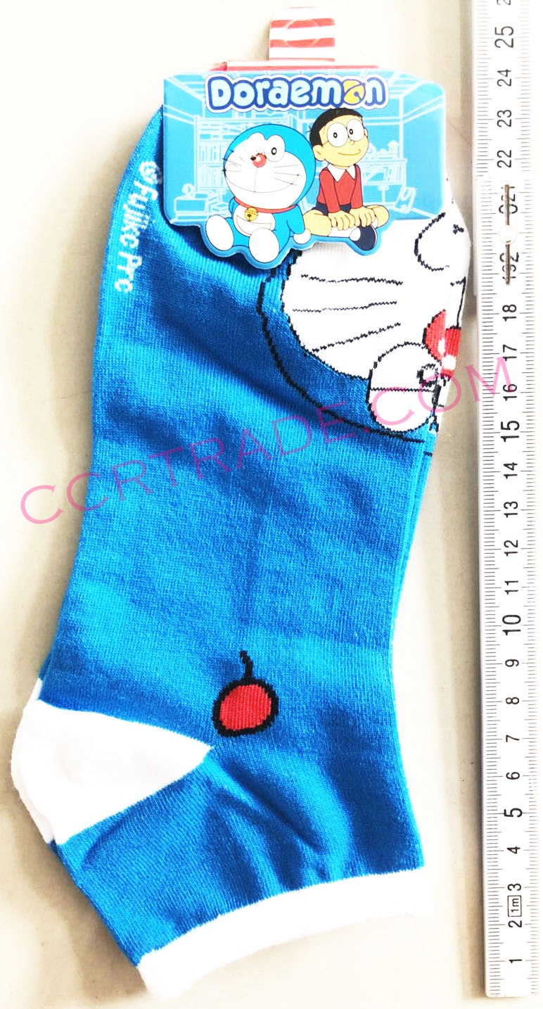 ถุงเท้าโดเรม่อนตาตุ่ม ลายใหม่(ลิขสิทธิ์แท้) Free size (ลายเปลี่ยนไปเรี่อยๆ)