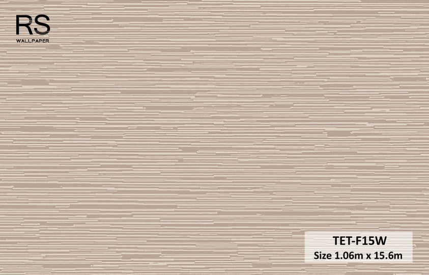 วอลเปเปอร์ สีพื้นลายขวางสีน้ำตาล TET-F15W