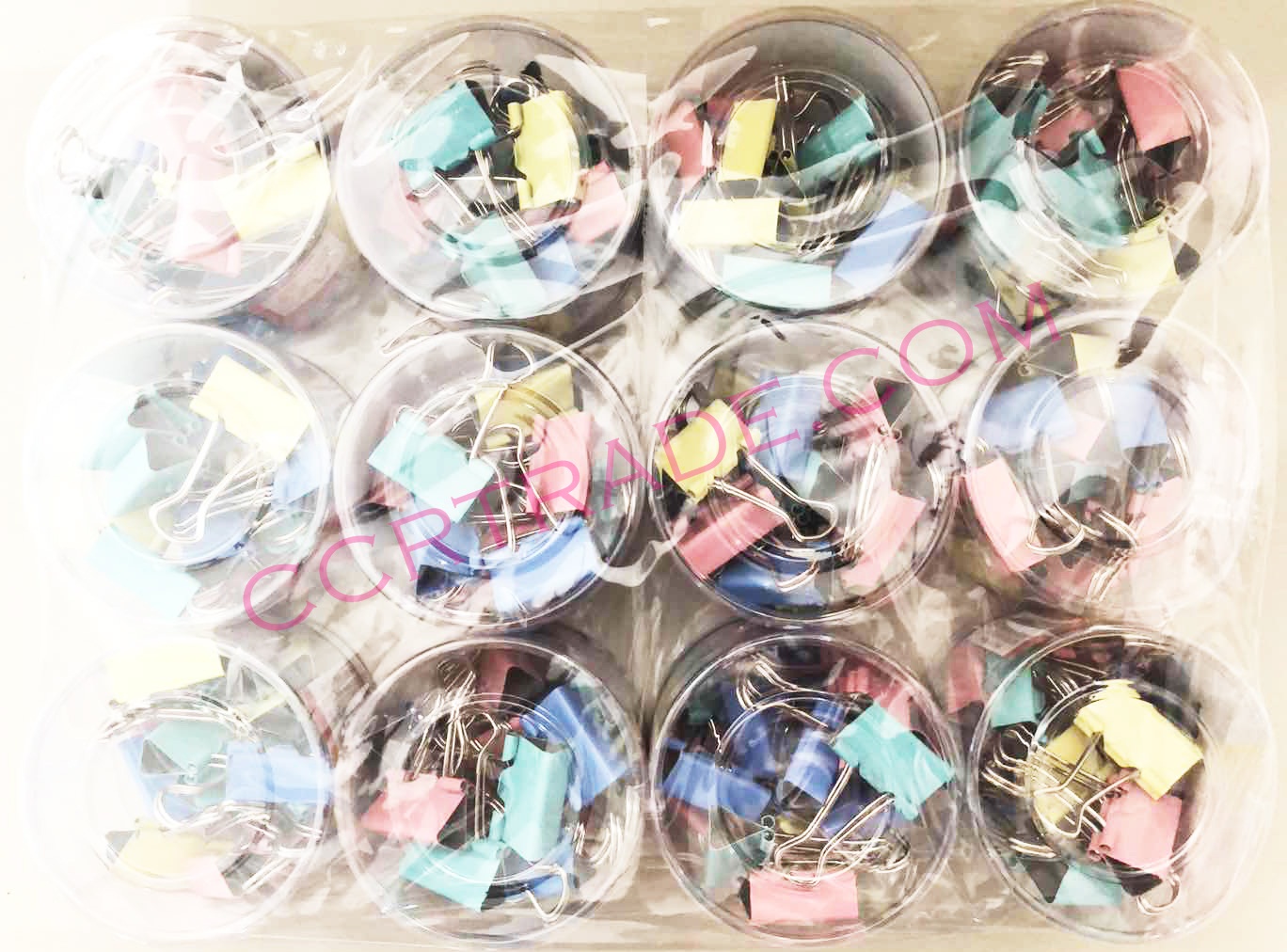 คลิปสีกลาง 25 มิล 15 ชิ้นกระปุก 7 ซม.