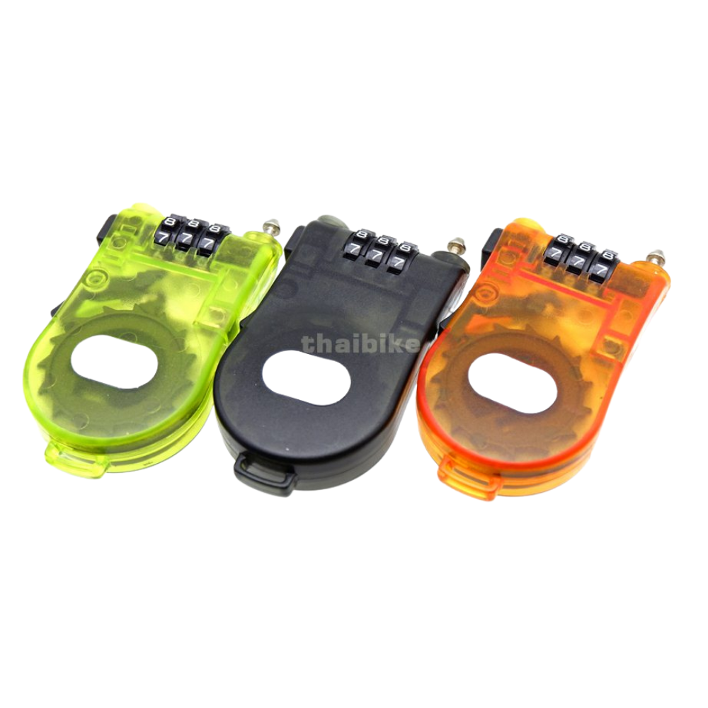 สายล็อคจักรยาน ล็อคหมวกกันน็อคแบบสายเคเบิ้ล แบบล็อครหัส