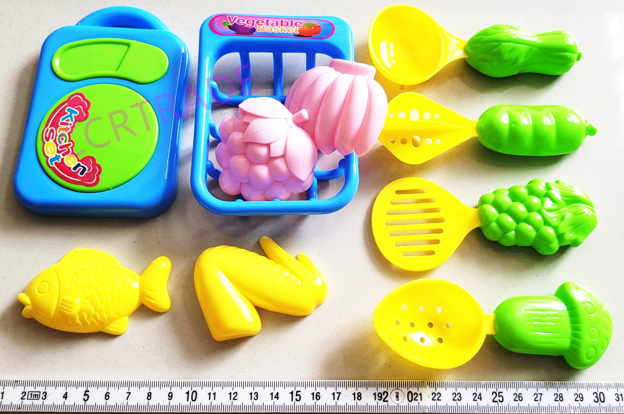 เซ็ทครัวสีหวาน 12 ชิ้นกระเป๋าหิ้ว 14x18.5 ซม.(คละแบบ)