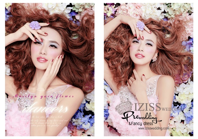 PW195 - Pre order ชุดคู่ถ่ายพรีเวดดิ้ง (prewedding dress) & ชุดแต่งงานแฟนซี (Fancy wedding dress)ชายหญิง "ธีมสีชมพู-ม่วง"
