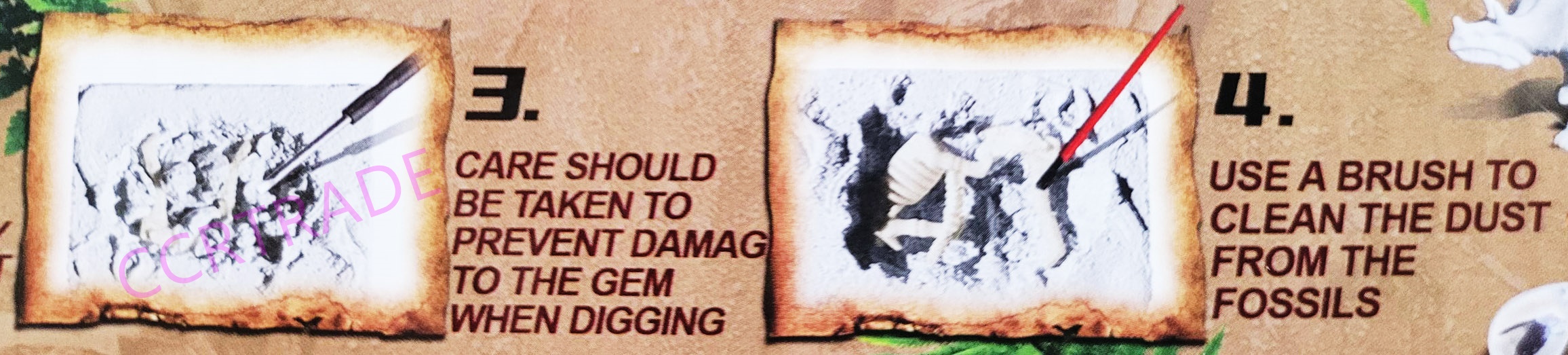 เซ็ทขุดไดโนเสาร์ฟอสซิลกล่อง 5.5x8 ซม.(งานห้าง)(1x9)