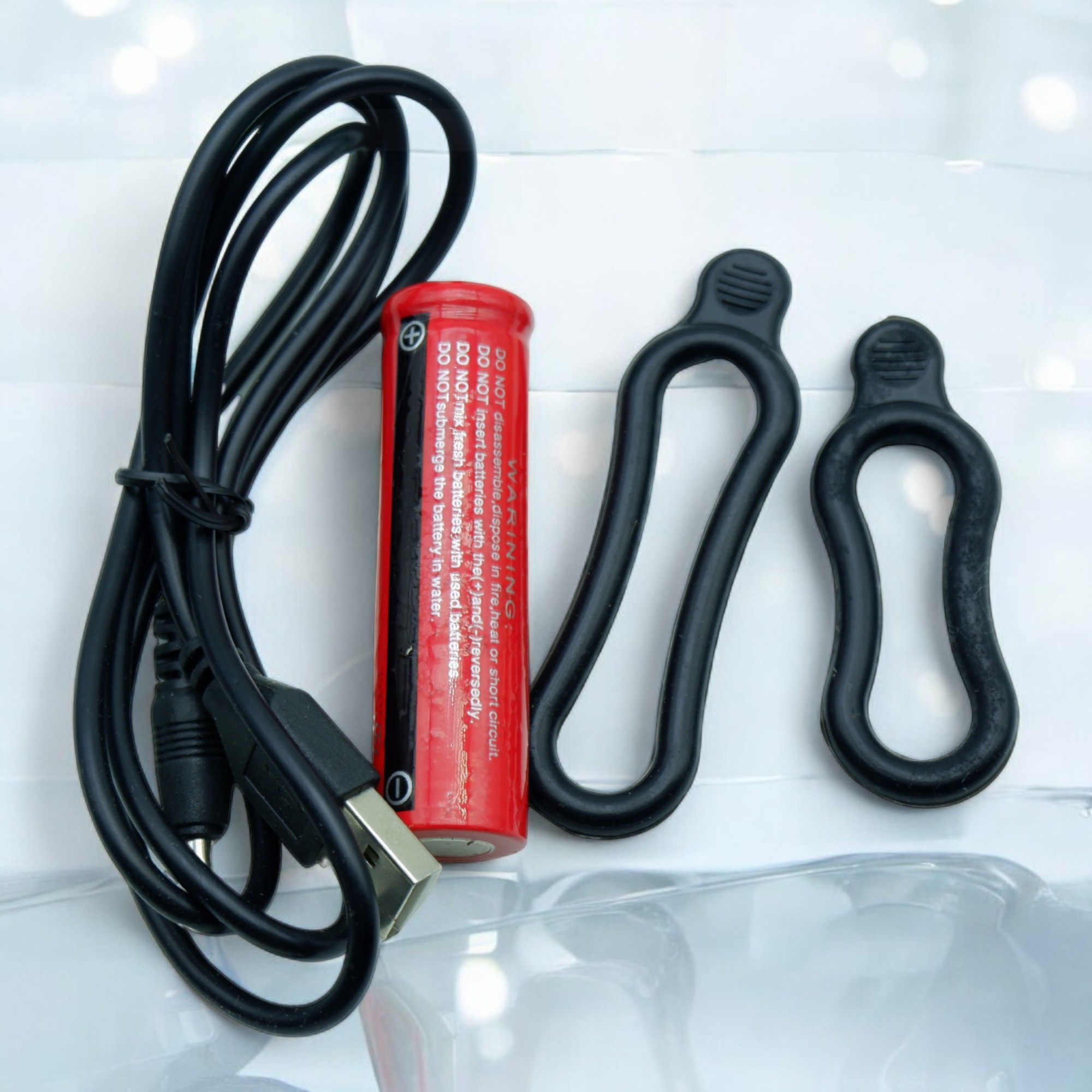 ไฟหน้าจักรยานชาร์จ USB 8812 แถมถ่าน 18650