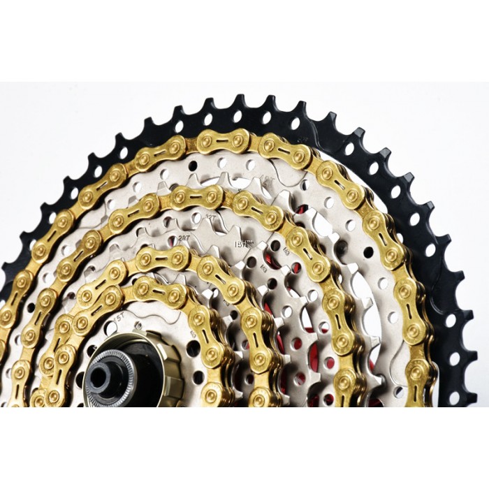 โซ่จักรยาน YBN 10/11spd. สีทอง 116L Ti-N Gold SLA 11 for SHIMANO, CAMPAGNOLO AND SRAM