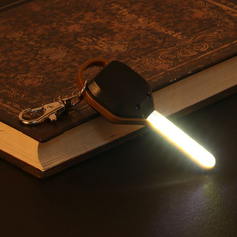 พวงกุญแจแบบมีไฟฉายในตัว TAG-B มีถ่านพร้อมใช้งาน LED Flashlight Mini Key Lamp Key-chain