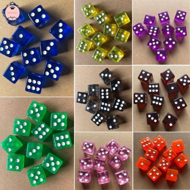 ลูกเต๋าใส ขนาด 1.6 mm ลูกเต๋าอะคลิลิก พร้อมส่งจากไทย🚴ส่งไว แพคดี❤️