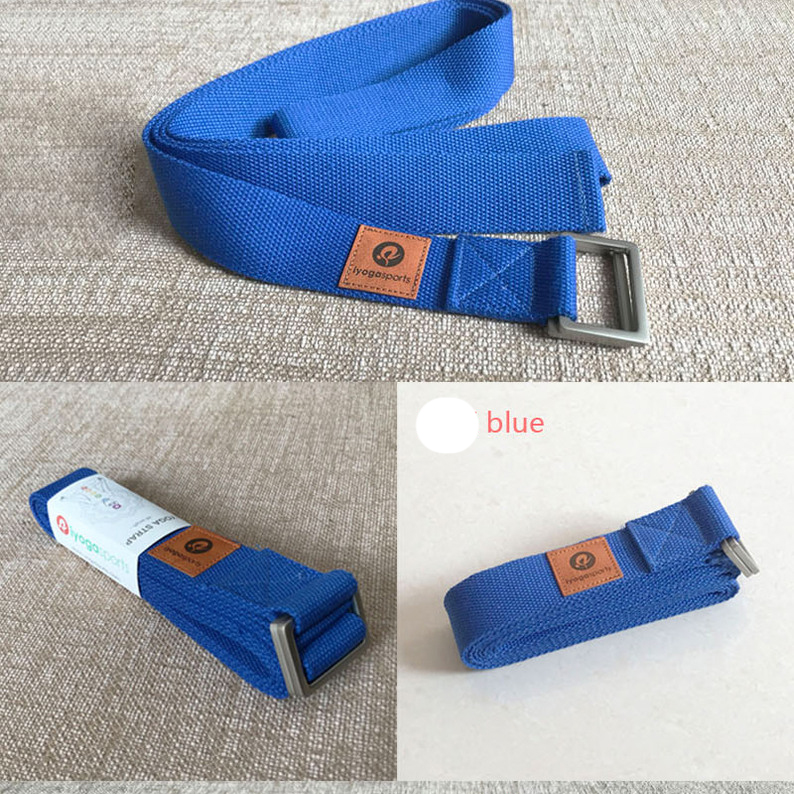 เชือกเข็มขัดโยคะ yoga strap หัวล็อคเหลี่ยม ล็อคแน่น ยาว 245 cm ส่งในไทย