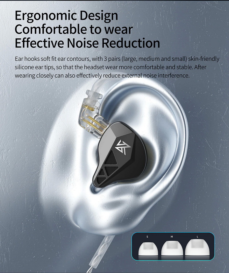 KZ EDXS หูฟังไดรเวอร์ Dynamic 10 mm ประสิทธิภาพสูง ประกันศูนย์ไทย