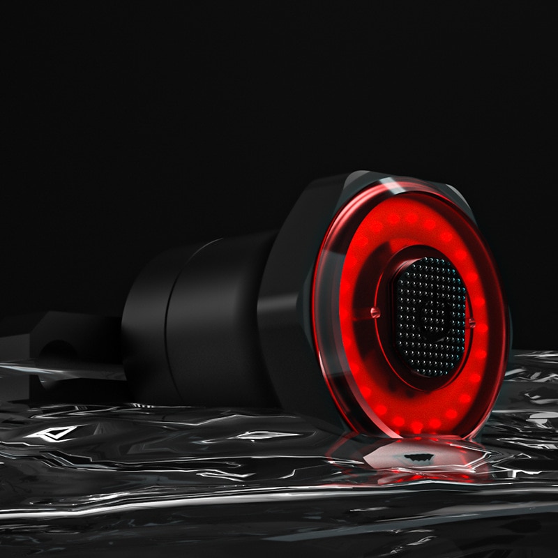 ไฟท้ายจักรยานแบบมีไฟเบรคในตัว MEROCA Bike Rear Light Auto มีไฟเบรคในตัว