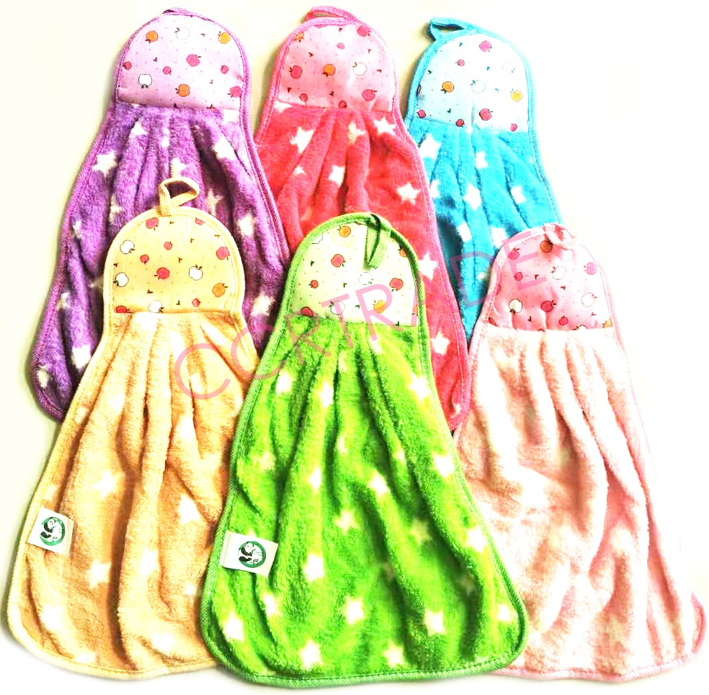 ผ้าเช็ดมือขนนุ่ม (ลายดาว) 27x40 ซม.