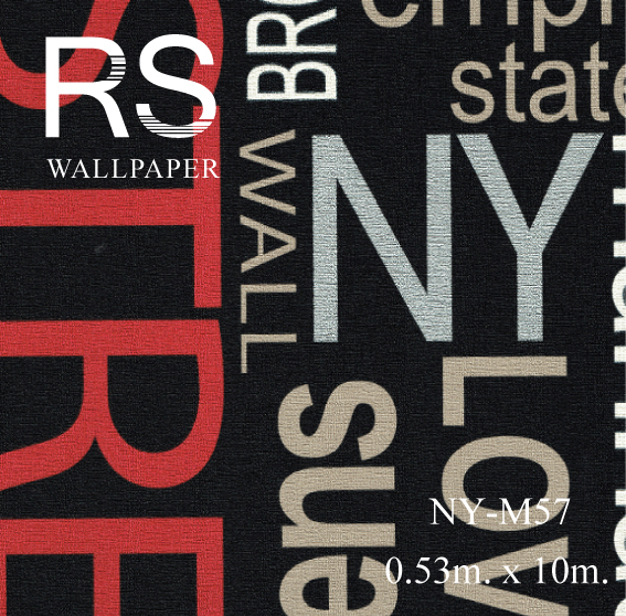วอลเปเปอร์ลายตัวหนังสือ NY-M57