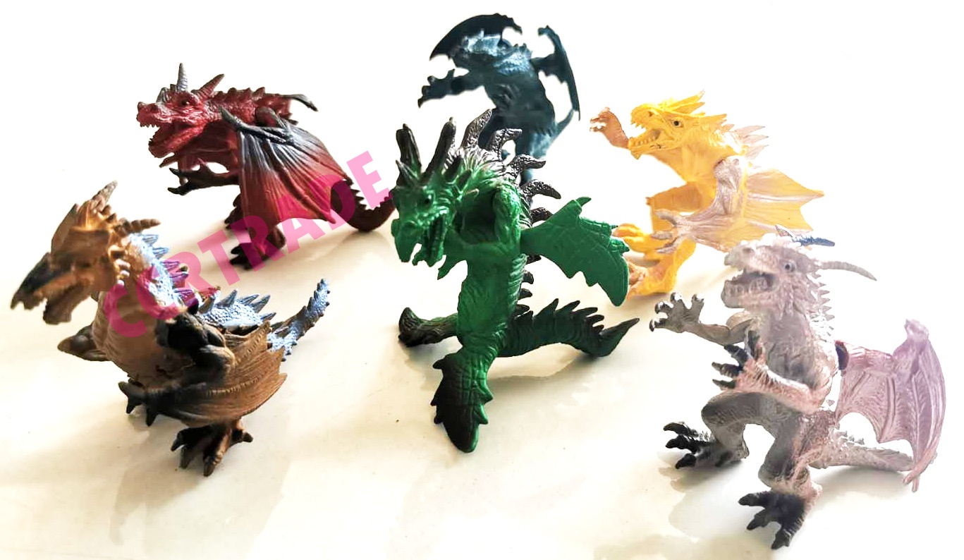 ชุดเรียนรู้โลกมังกร 6 ชิ้นถุง PVC 23 ซม.(1x3)