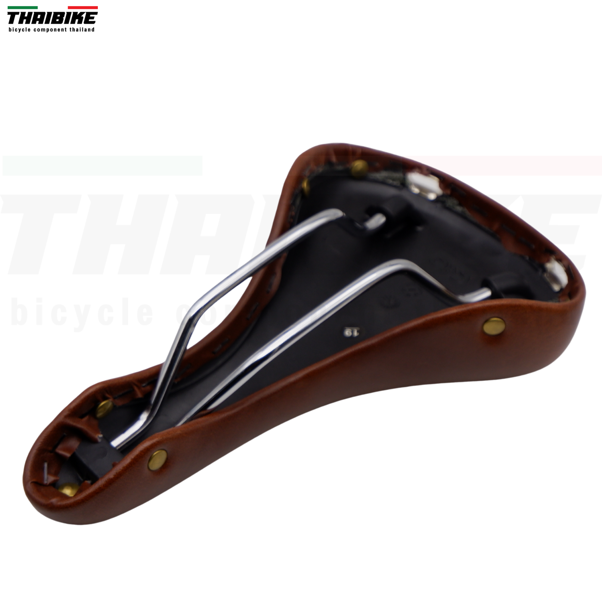 อานจักรยานหนังเทียม ทรงวินเทจ มีหูห้อยกระเป๋าหลัง