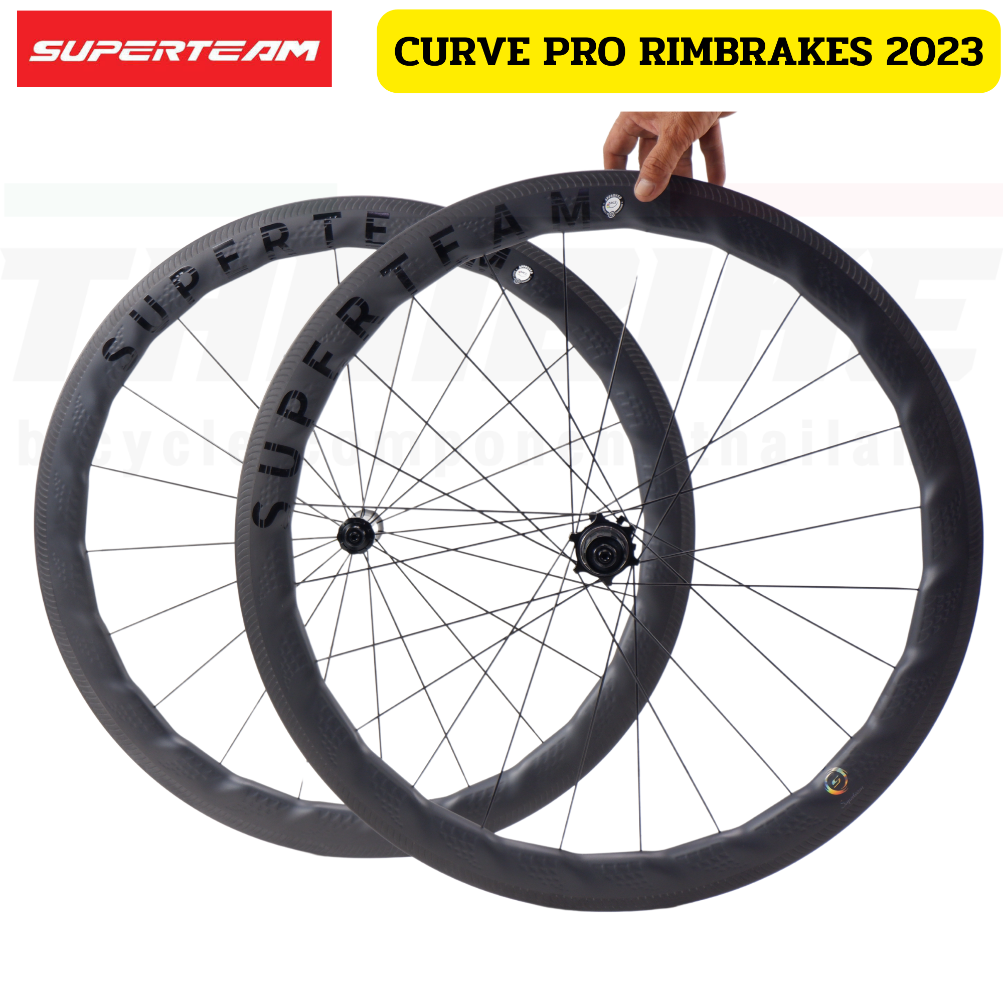 ล้อจักรยานเสือหมอบคาร์บอนดิสก์เบรค/ริมเบรค Superteam curve pro 2 DISCBRAKE/RIMBRAKES
