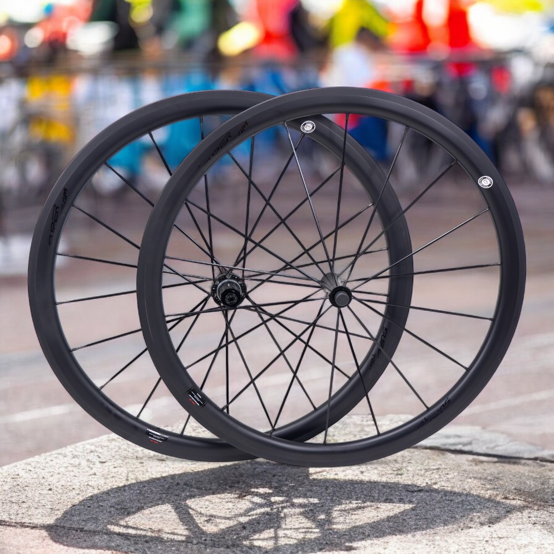 Superteam 38mm Matte Carbon Wheelset 700C ขอบงัด 25 mm ดุม Superteam QR โม่ Shimano