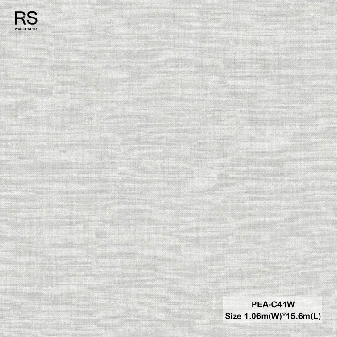 วอลเปเปอร์ลายผ้า สีเทาอ่อน PEA-C41W