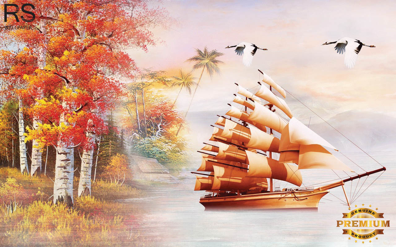 วอลเปเปอร์ ภาพฮวงจุ้ย เรือมงคล J-PREMIUM(สั่งผลิต)