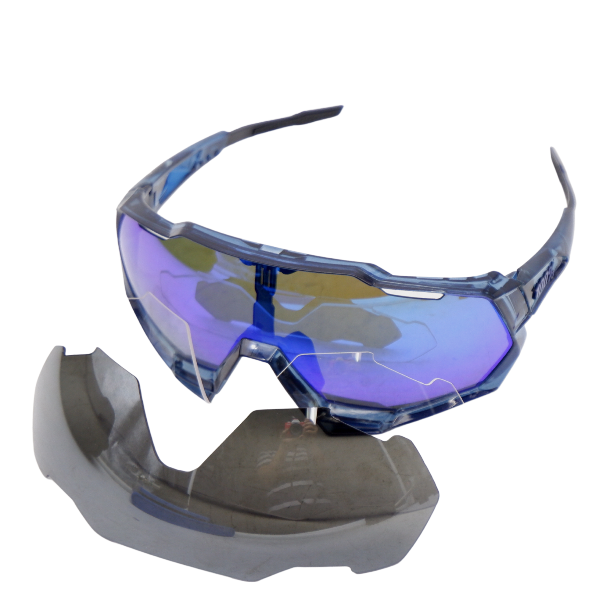 แว่นตาปั่นจักรยาน T-REX แบบเปลี่ยนเลนส์ 3 เลนส์ รุ่น 9312 สี ใส ดำ รุ้ง