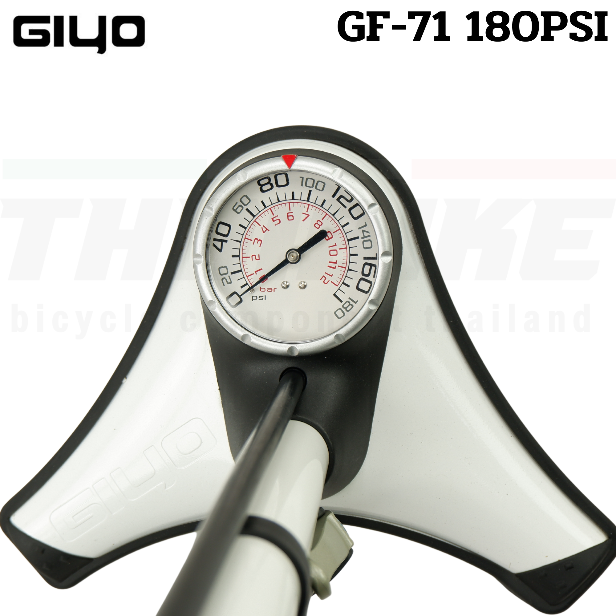 สูบจักรยานตั้งพื้น มอเตอร์ไซต์ GIYO GF-71HP แรงดัน 260PSI/GF-71 180PSI