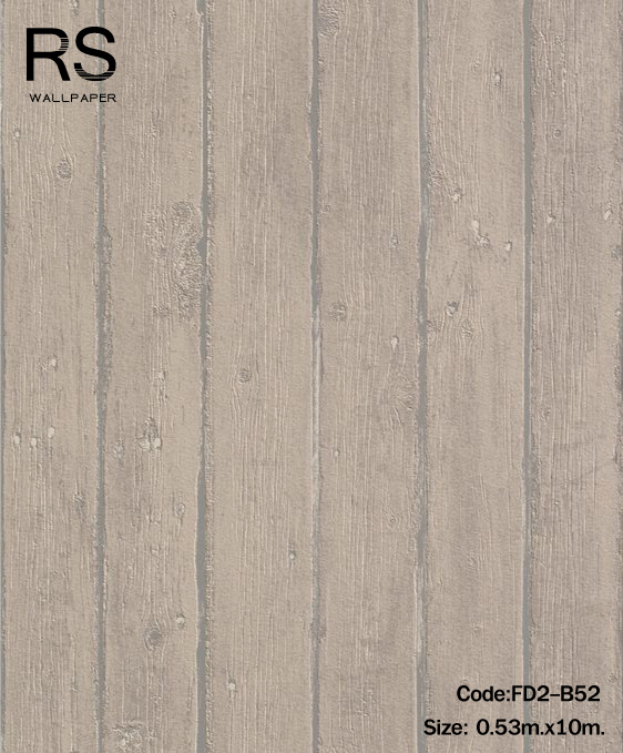 วอลเปเปอร์วอลเปเปอร์ลายไม้น้ำตาล(Loft style)FD2-B52