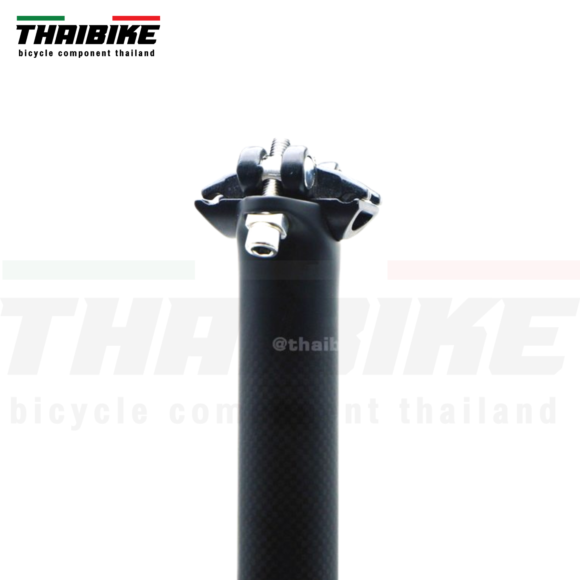 หลักอานจักรยานคาร์บอนแบบตรง THAIBIKE ขนาด 27.2 31.6 ยาว 400 มม.
