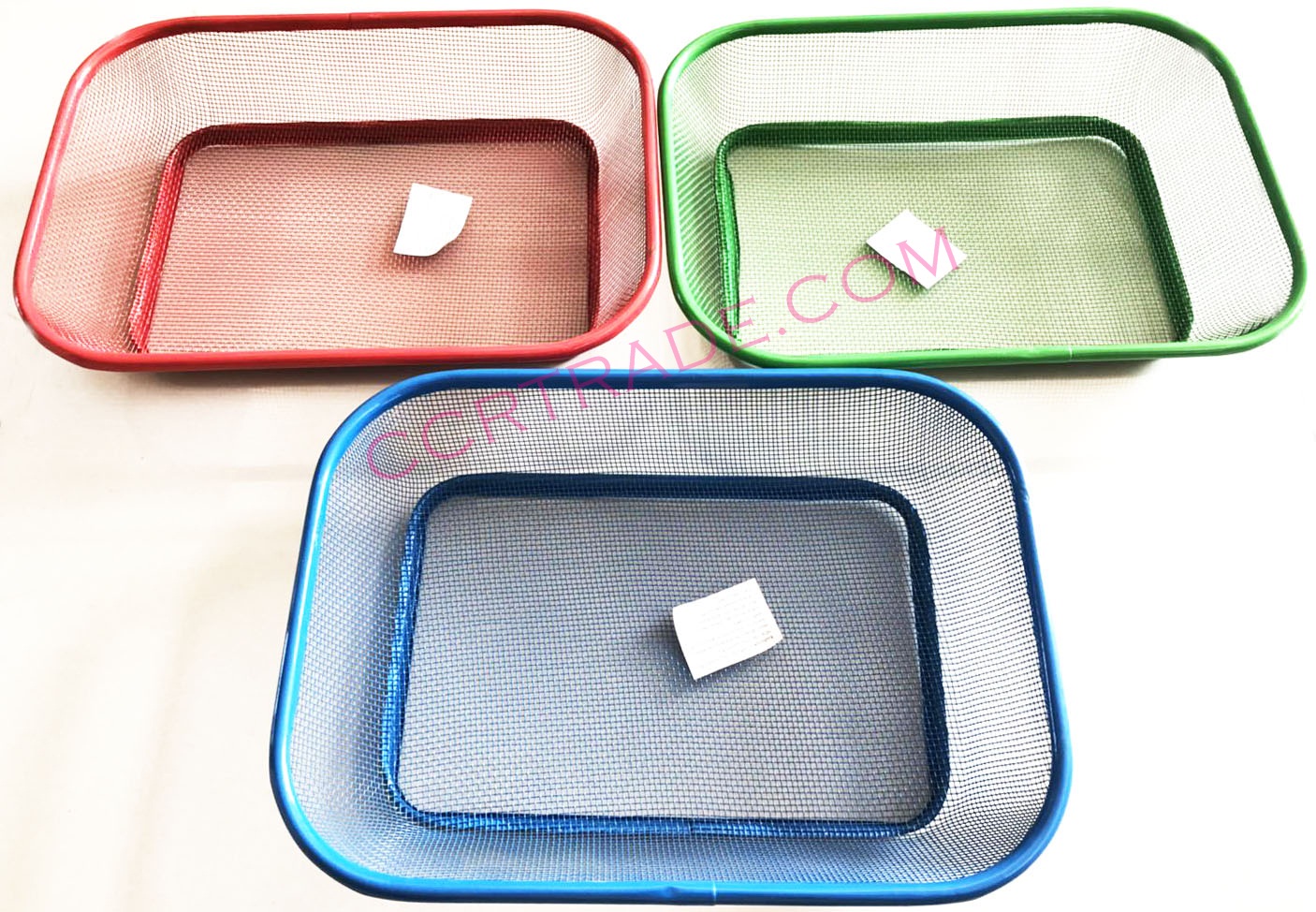 ตะกร้าลวดสี่เหลี่ยม สีสด 20x28 ซม.