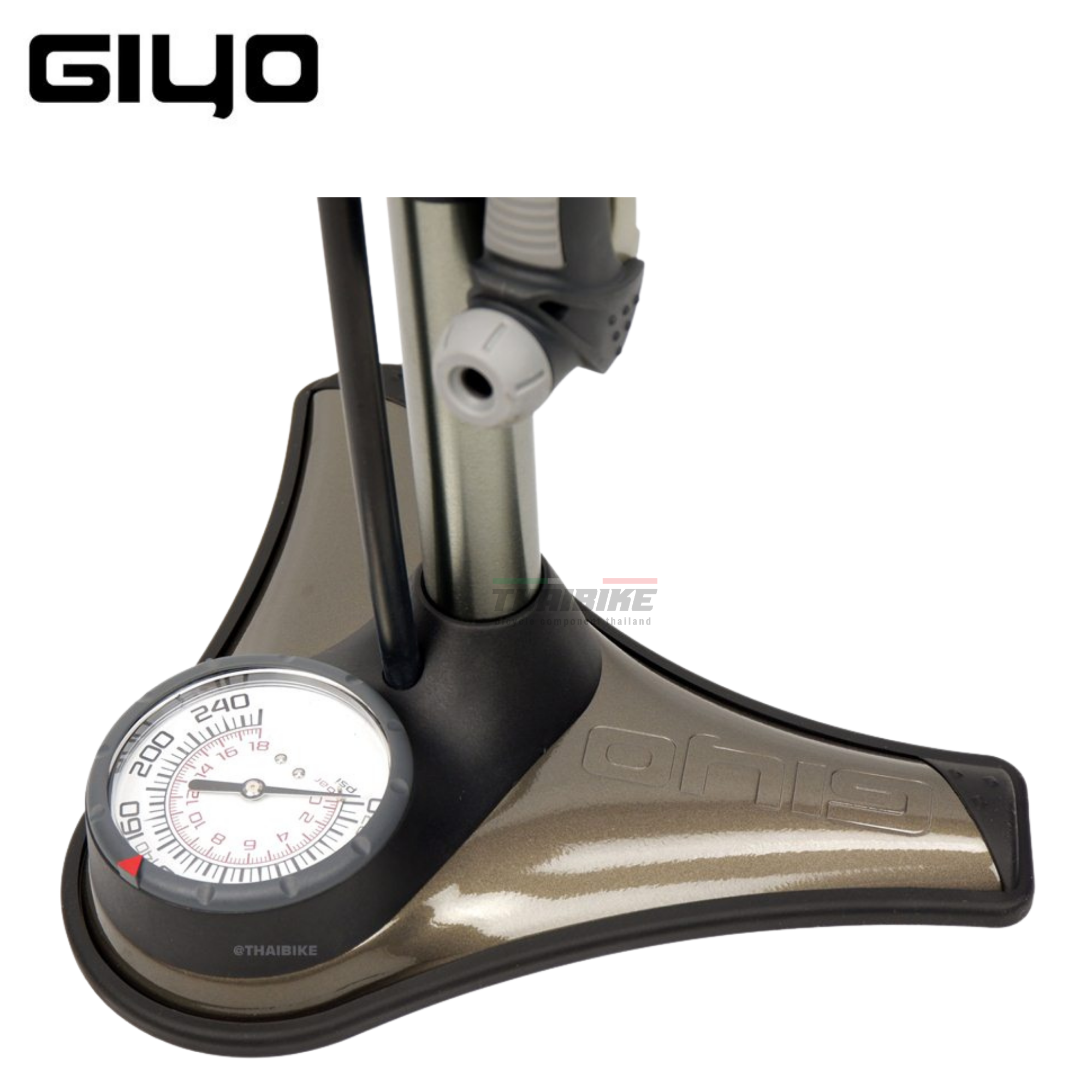 สูบจักรยานตั้งพื้น มอเตอร์ไซต์ GIYO GF-71HP แรงดัน 260PSI/GF-71 180PSI
