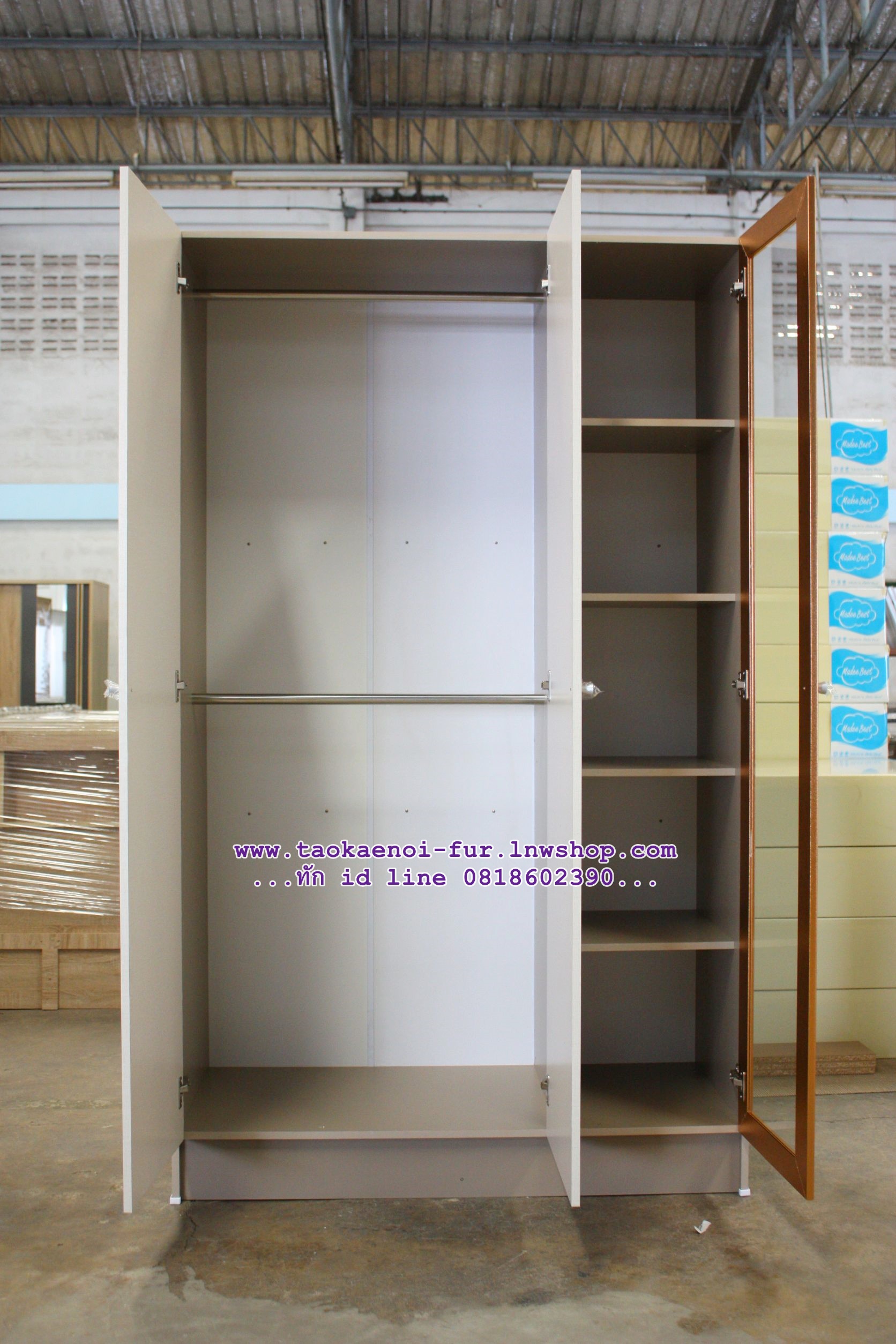 WR-120JS ตู้เสื้อผ้า 120 ซม.