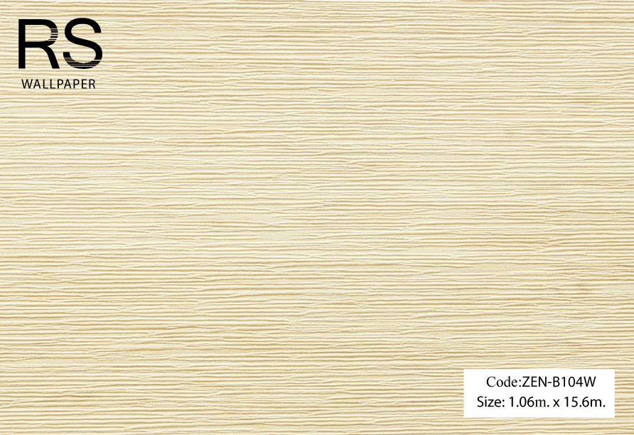 วอลเปเปอร์เทกเจอร์สีเหลืองอ่อนแทรกเส้นน้ำตาล ZEN-B104W