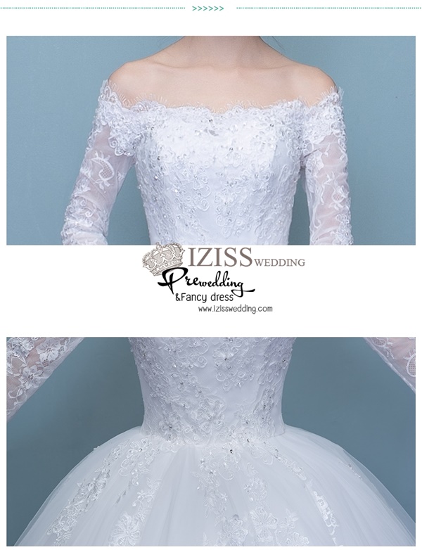 BR305 **พรีออเดอร์**ชุดแต่งงาน&ชุดเจ้าสาวแบบยาวสีขาวเกรดพรีเมี่ยม หรูหราน่ารัก สวยโดดเด่นไม่ซ้ำใคร