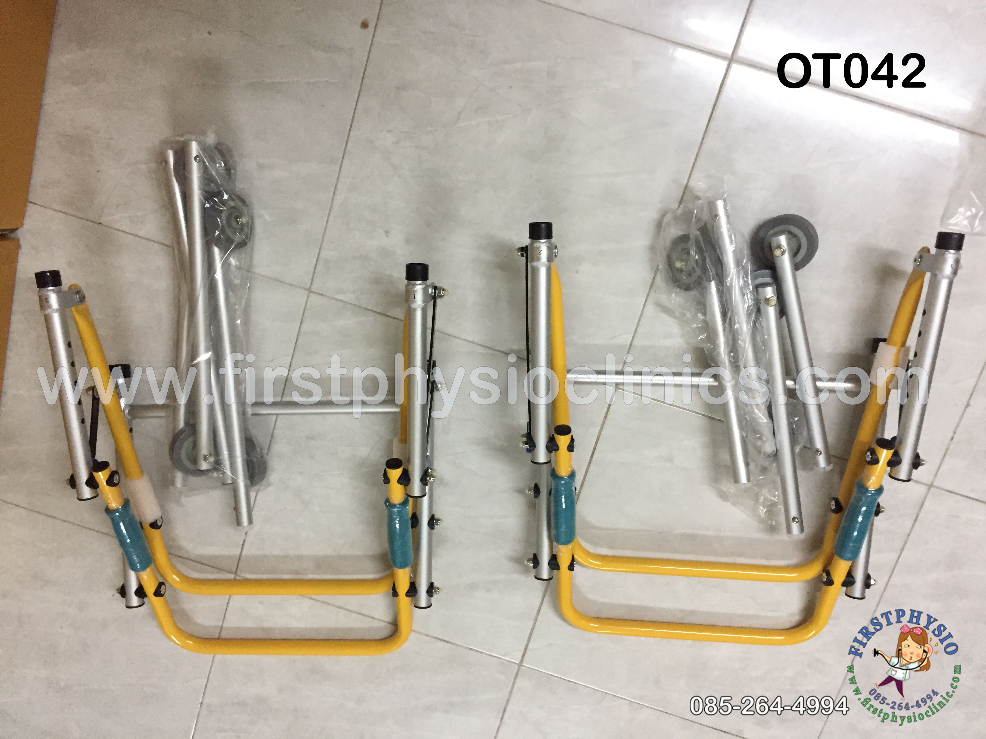 Posterior Walker/เครื่องช่วยฝึกเดินแบบมีล้อพับได้ ขนาดกลาง ที่ช่วยเดินแบบมีล้อขนาดกลาง สำหรับความสูงตั้งแต่100-120 เซนติเมตรรุ่น OT042