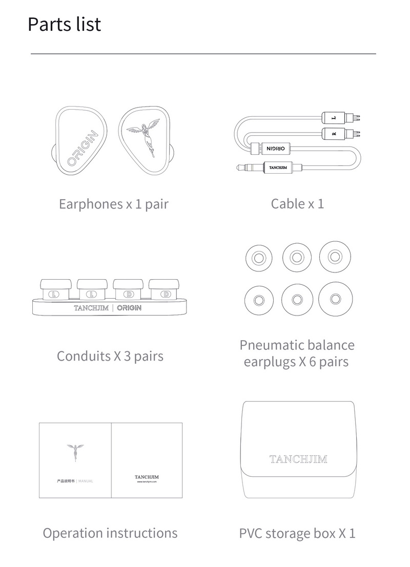 TANCHJIM Origin หูฟัง IEMs ไดรเวอร์ไดนามิก เปลี่ยนท่อนำเสียงได้ สาย OFCชุบเงิน Litz ประกันศูนย์ไทย