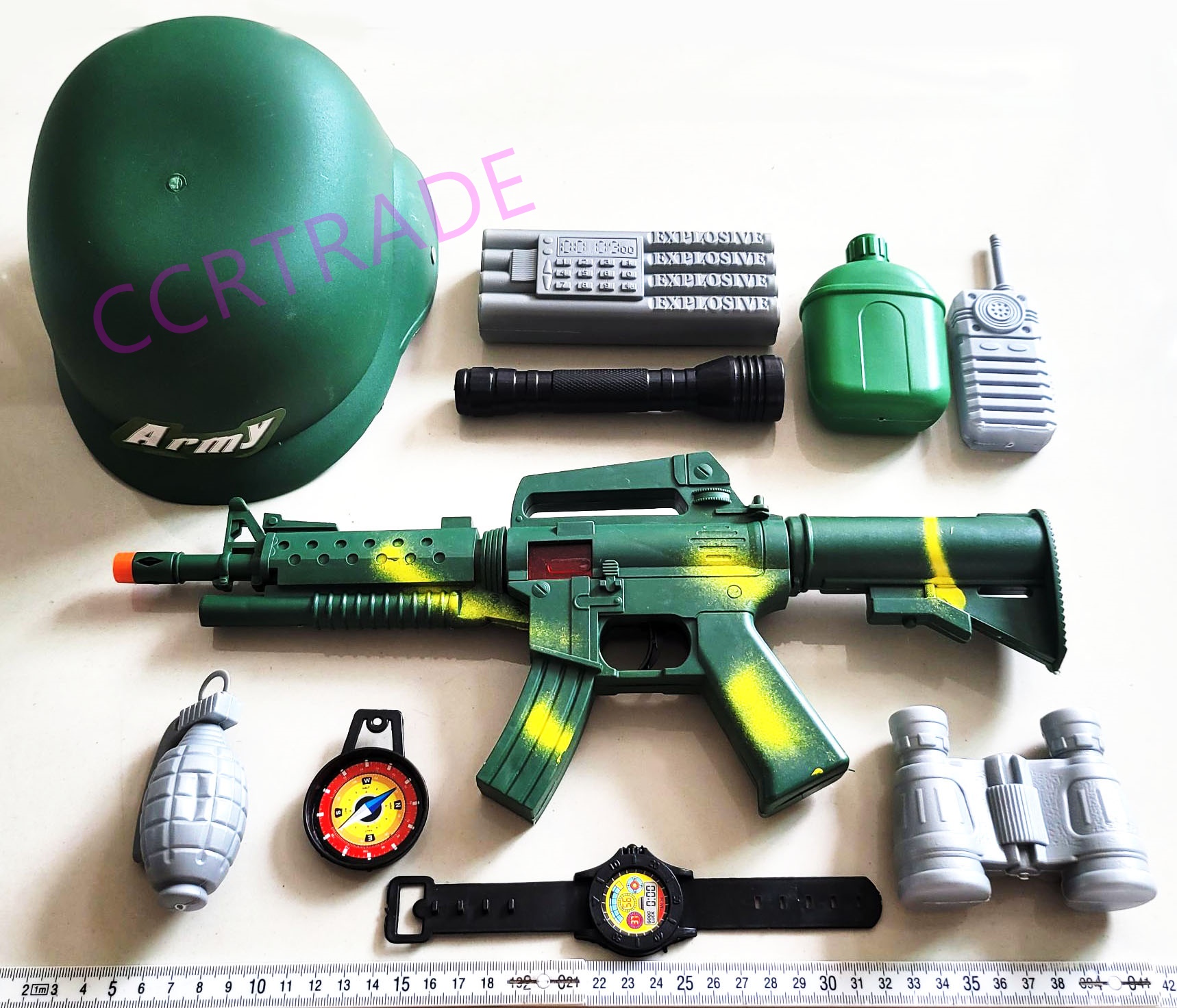 เซ็ทคอมมานโด+ปืน M16 ถุงตาข่าย 19x48 ซม.(1x3)