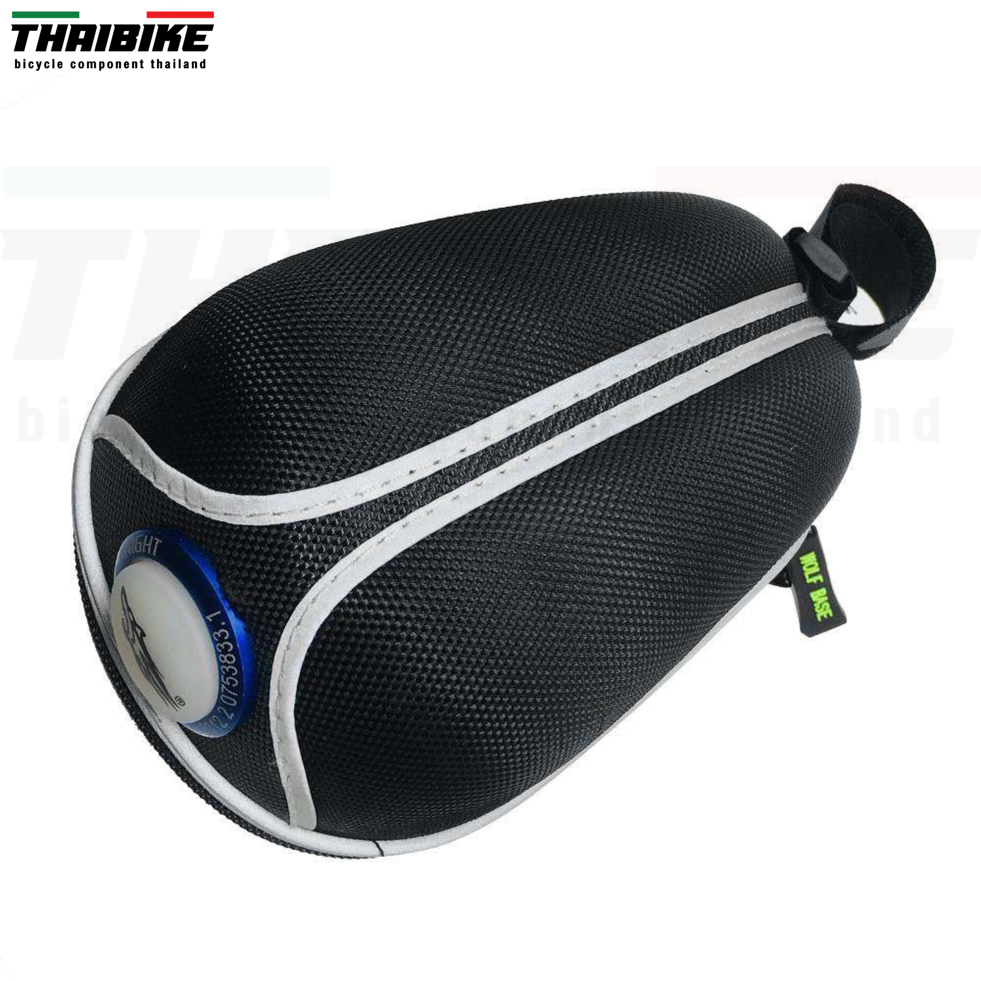 กระเป๋าใต้อานจักรยาน WOLF BASE แบบทรงแข็ง มีไฟกระพริบในตัว กันน้ำ