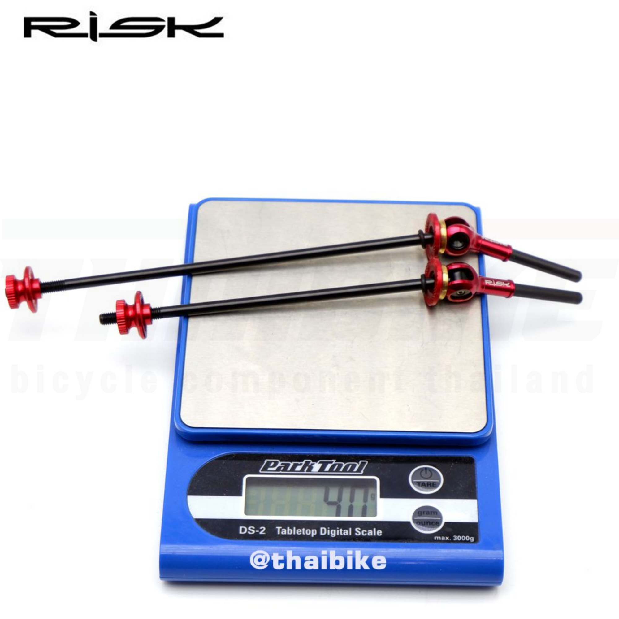 แกนปลดจักรยานเสือหมอบ เสือภูเขา RISK แบบไทเทเนี่ยมหัวคาร์บอน