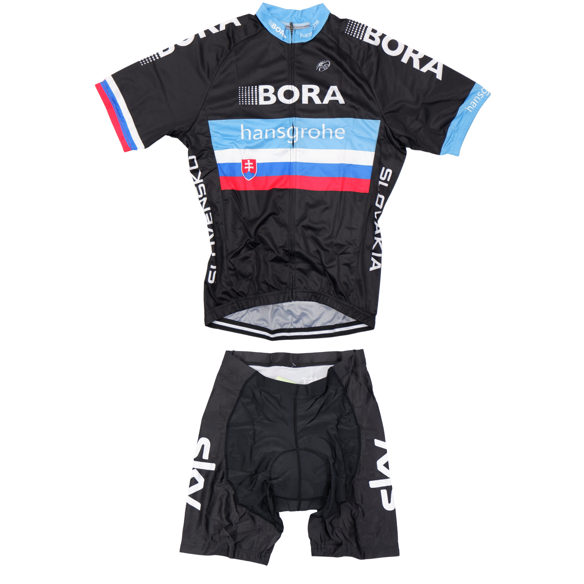 ชุดปั่นจักรยานแขนสั้นลายทีม เสื้อ+กางเกง เป้าเจลแท้ ลดราคาพิเศษ