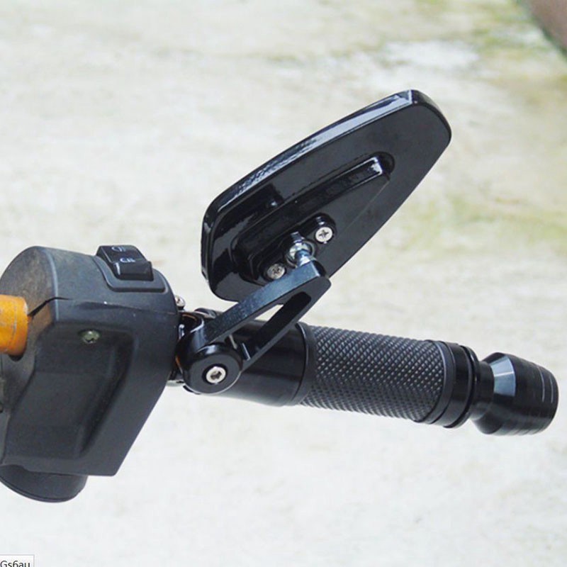 กระจกติดมอเตอร์ไซต์ จักรยาน อลูมิเนียม กระจกสีฟ้า THAIBIKE