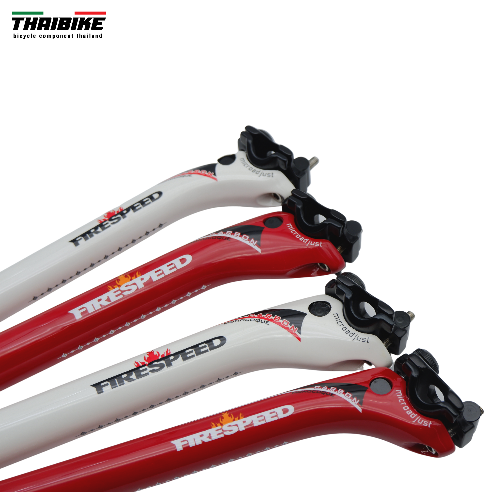 หลักอานจักรยานคาร์บอนเยื้องหลังยี่ห้อ FIRESPEED 27.2x350 31.6x350