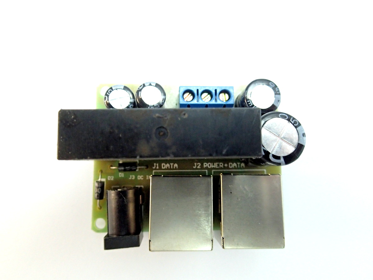 POE Splitter with 48V DC Step-Down to +12V/5V